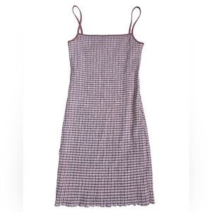 Wilfred Pink & White Gingham Mini Slip Dress Size XS Lined EUC